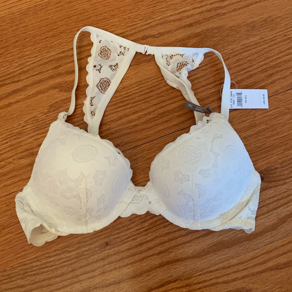 Aerie 32B white lace bra, never worn